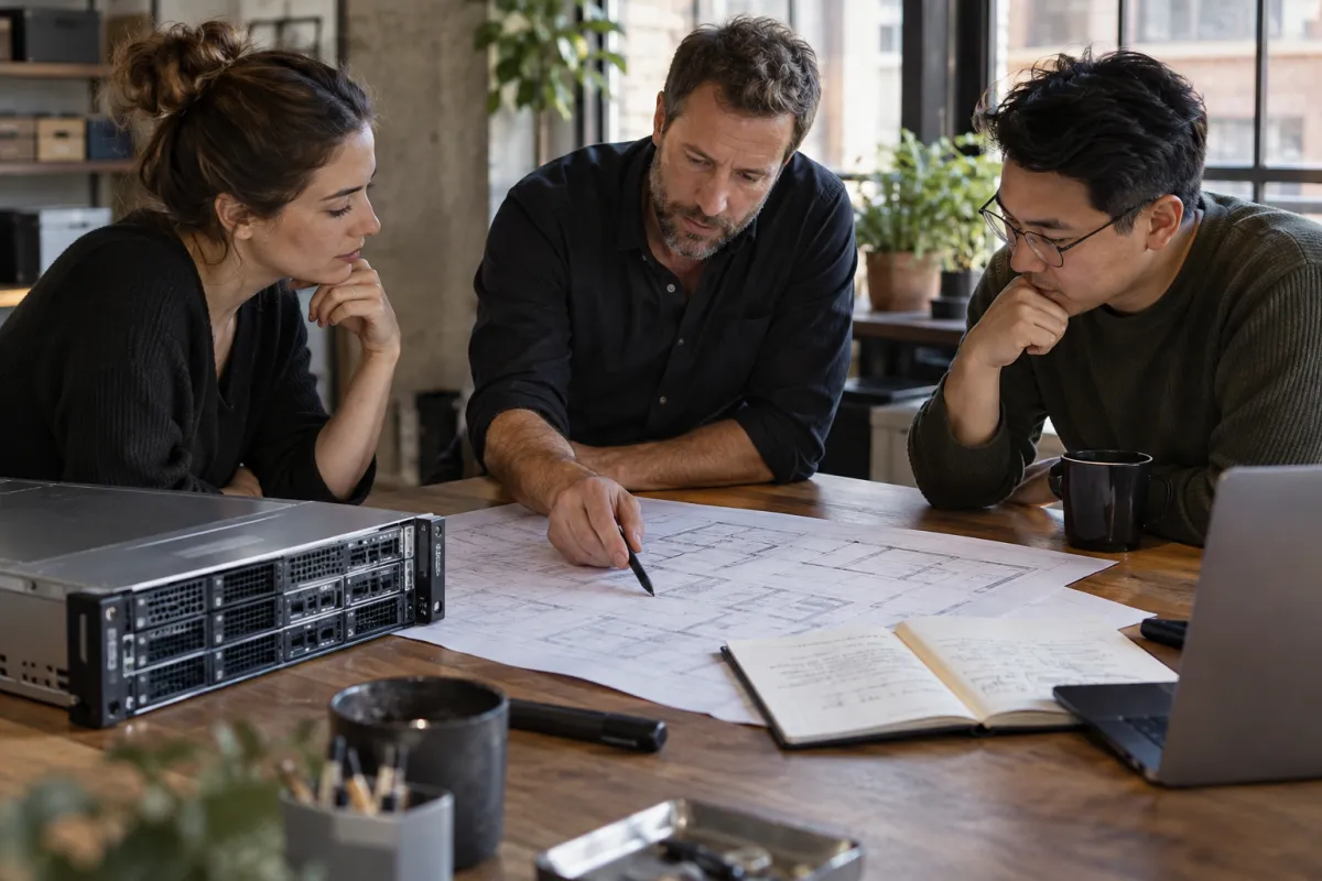 Arbeitsmaterialien aus unterschiedlichen Engineering-Projekten
