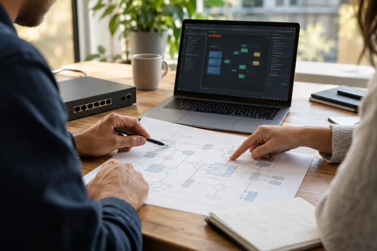 Zusammenarbeit an Plattformarchitektur und Security-Workflows