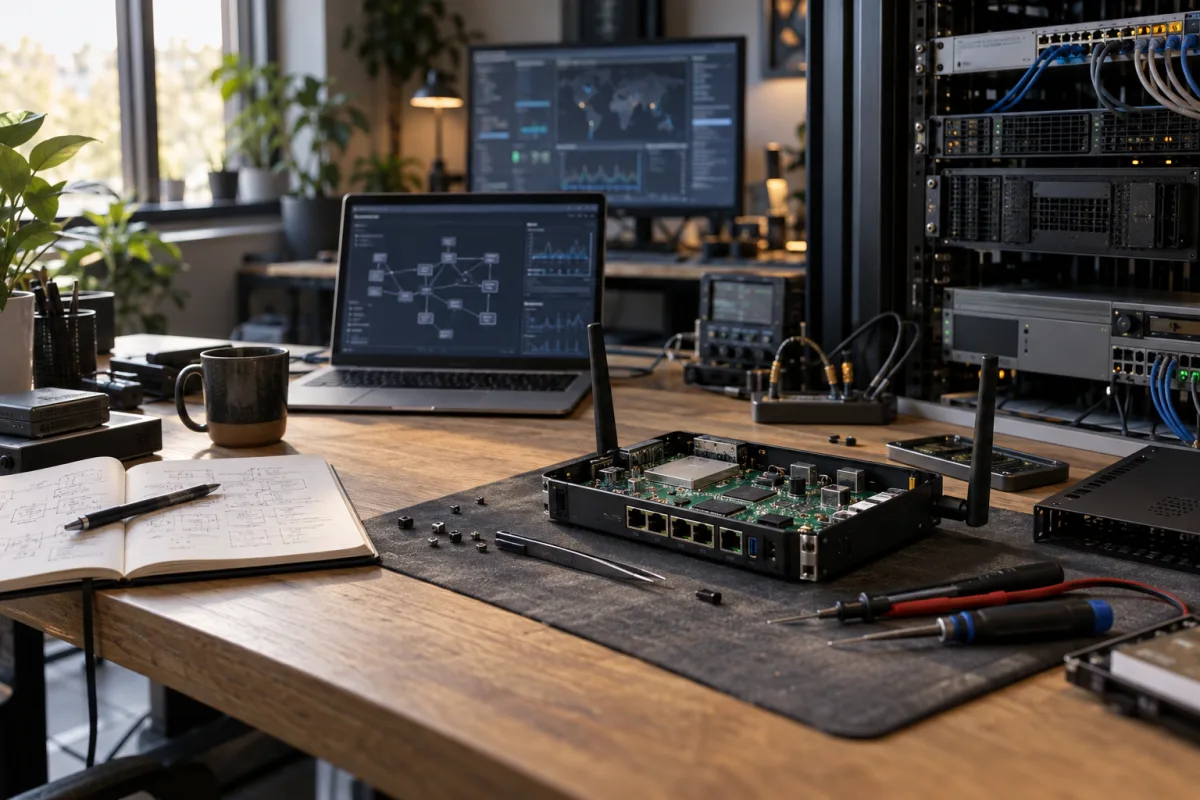 Engineering-Labor mit KI-Infrastruktur und Hardware-Sicherheitsanalyse